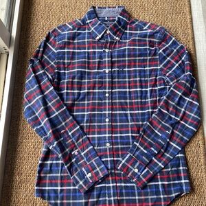 Red white and blue american eagle button down shirt